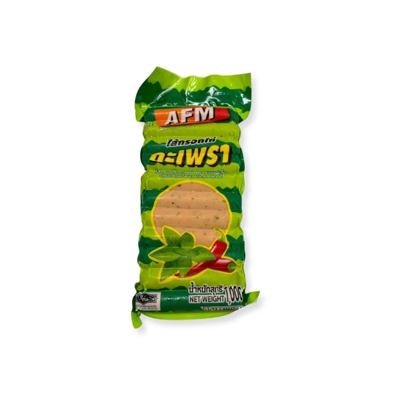 AFM Chicken Sausage Basil Flavor 1000g - Bangkok FreshLink
