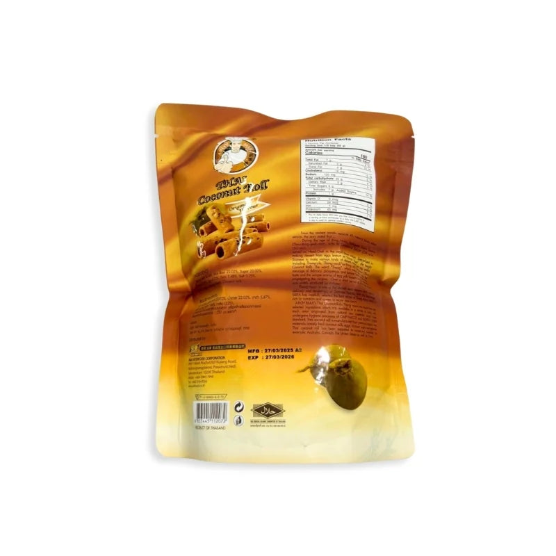 Aroymak Crispy Thai Rolled Wafers (Original Flavor) 100g Bag