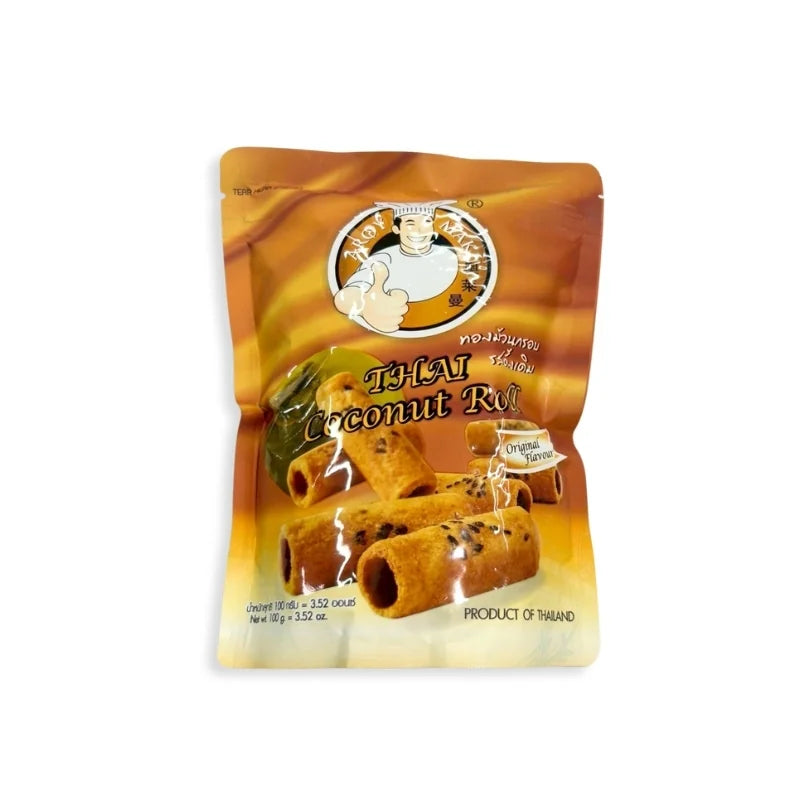 Aroymak Crispy Thai Rolled Wafers (Original Flavor) 100g Bag