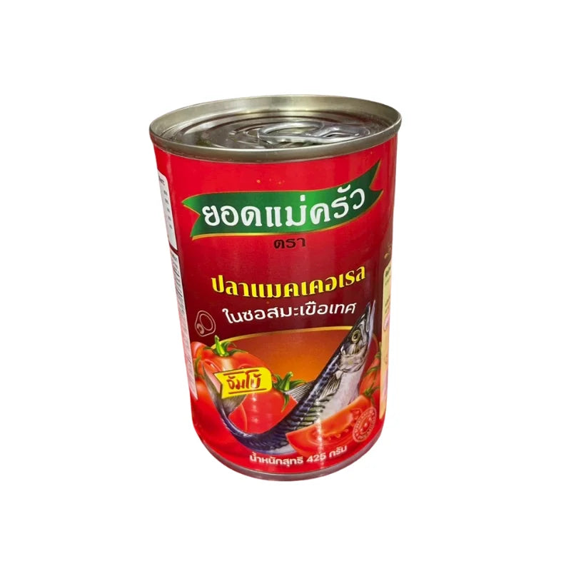 Canned Mackerel in Tomato Sauce (Yod Mae Krua Brand) 425g x 5 Cans