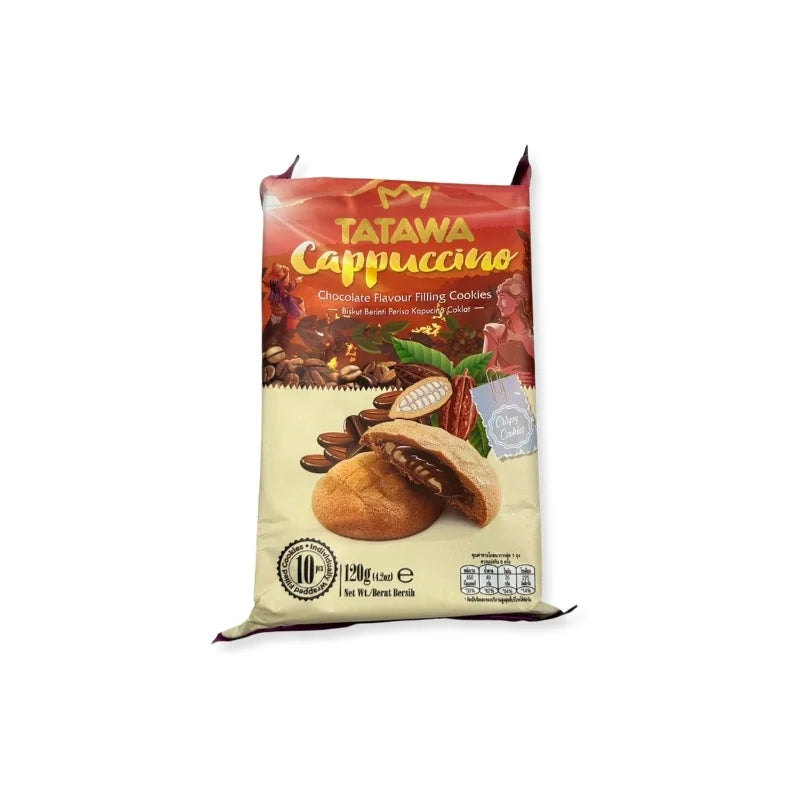Cappuccino Cookie with Coffee & Chocolate Cream Filling (Tatawa Brand) 120g Pack