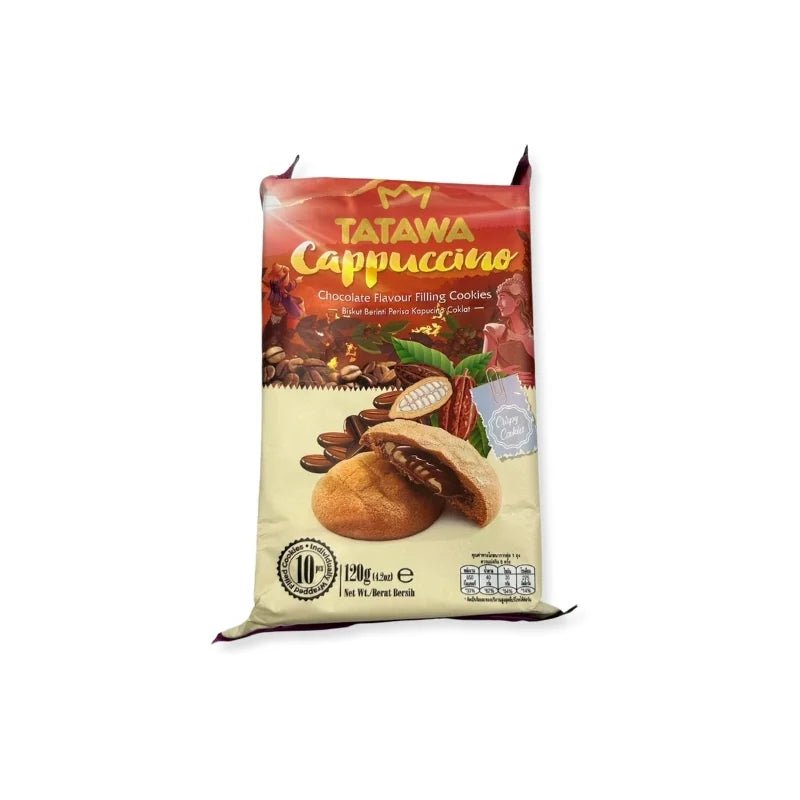 Cappuccino Cookie with Coffee & Chocolate Cream Filling (Tatawa Brand) 120g Pack - Bangkok FreshLink