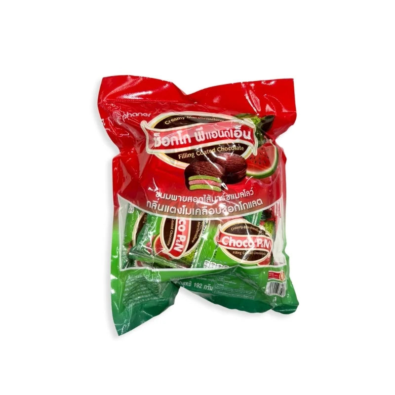 Chocolate Coated Watermelon Marshmallow Pie (192g x 12 Pieces/Pack)