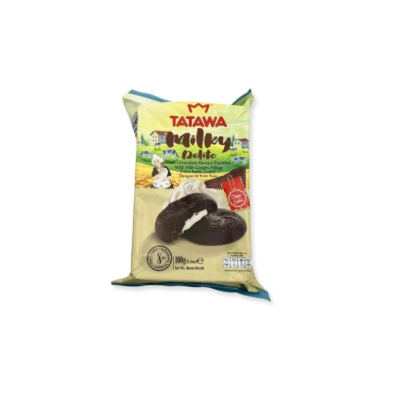 Chocolate Cookie with Milk Cream Filling (Tatawa Brand) 100g Pack - Bangkok FreshLink