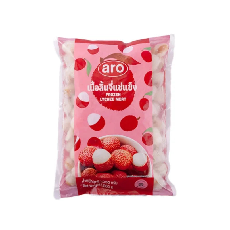 เนื้อลิ้นจี่แช่แข็ง ตราเอโร่ 1กก./แพ็ค แพ็คละ