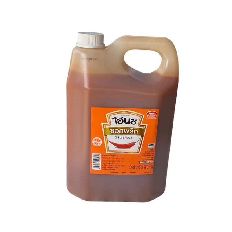 Heinz chili sauce gallon on a white background