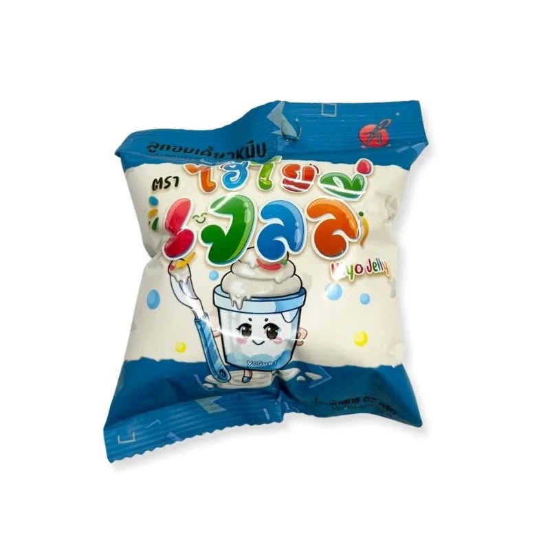 Hiyo jelly chewy candy pack on a white background