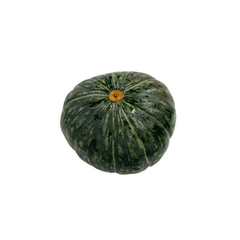 Fresh Japanese pumpkin, whole kabocha squash, 1200–1500g per piece isolated on white background
