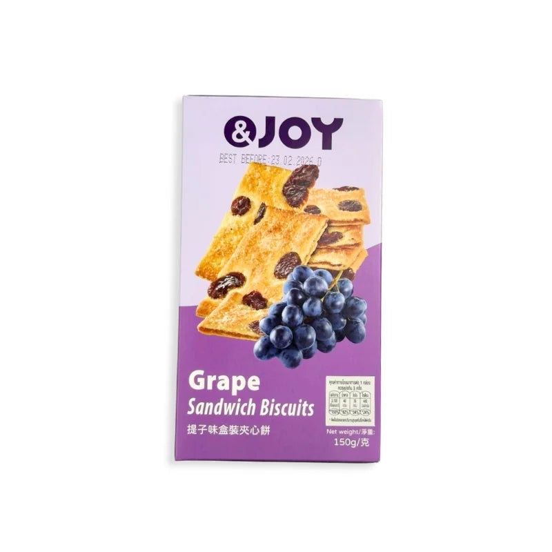 &Joy Grape Cream Biscuits (150g Box)