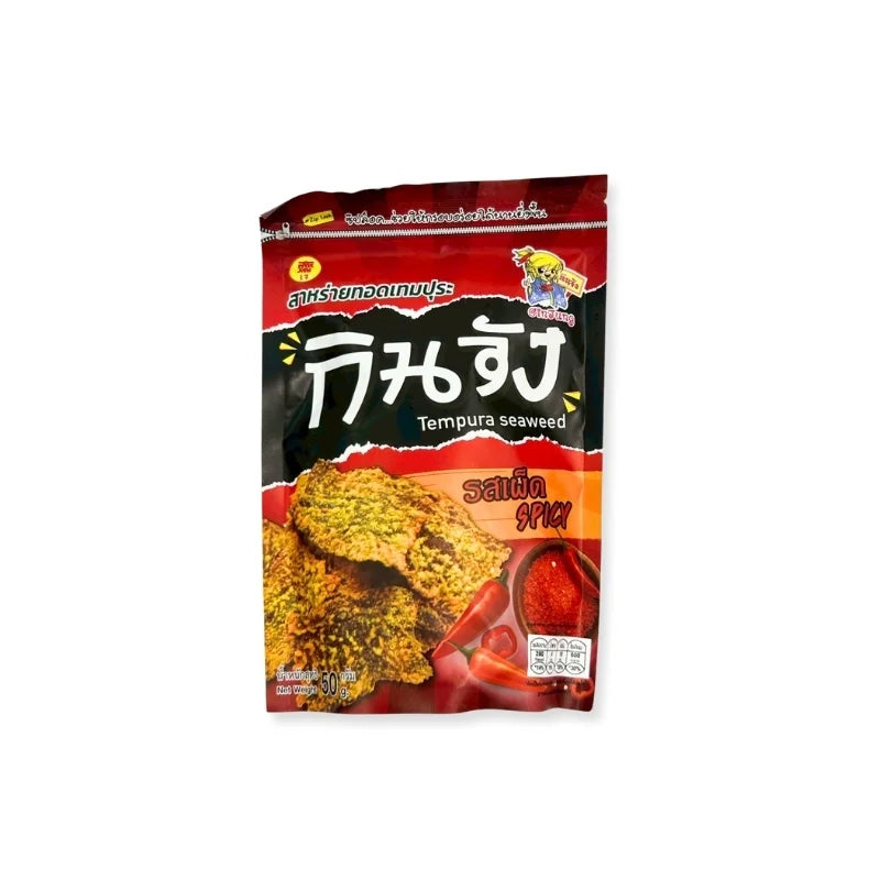Ginjung Tempura Seaweed Snack (Spicy Flavor) 50 g Pack