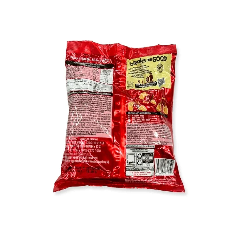 คิทแคทช็อกโกแลตนมสอดไส้เวเฟอร์ 17 กรัม x 10 ซอง/แพ็ค