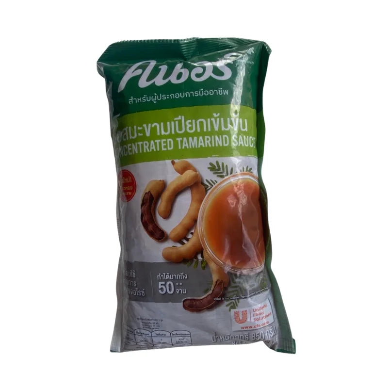 Concentrated tamarind sauce packaging on a white background