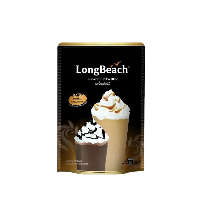 Longbeach frappe powder on a white background