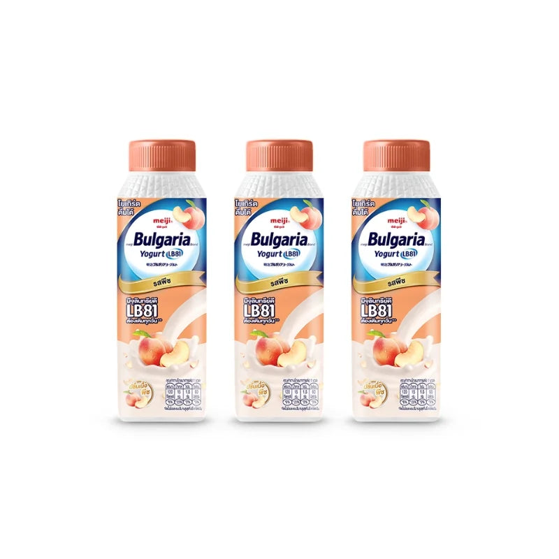 เมจิ โยเกิร์ตพร้อมดื่ม บัลแกเรีย รสพีช 150 ก. x 3