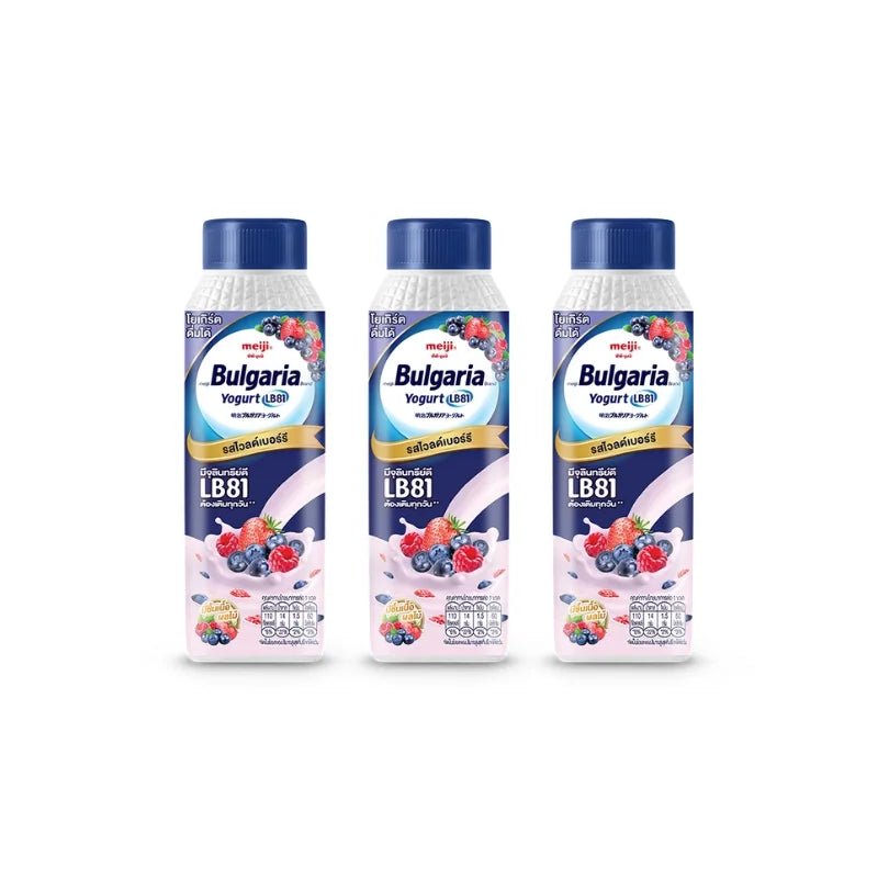 Meiji Bulgaria Drinking Yogurt Wild Berry 150g x 3 - Bangkok FreshLink