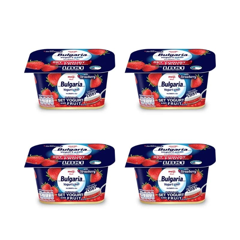 Meiji Bulgaria Yogurt & Fruit Set Strawberry 110g x 4 - Bangkok FreshLink