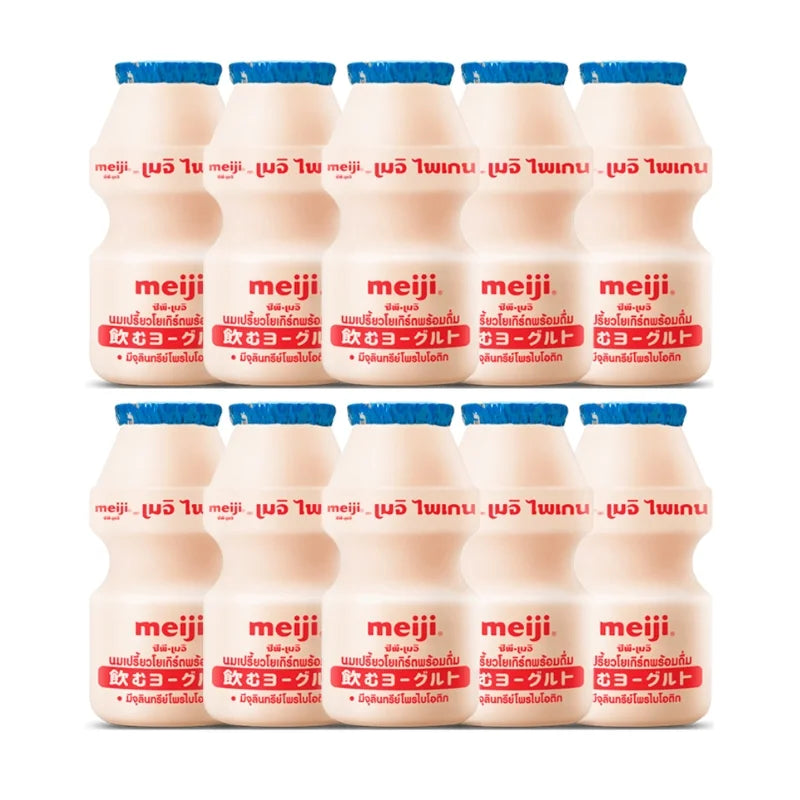 เมจิ นมเปรี้ยวโยเกิร์ตพร้อมดื่ม ไพเกน รสธรรมชาติ 80 ก. x 10
