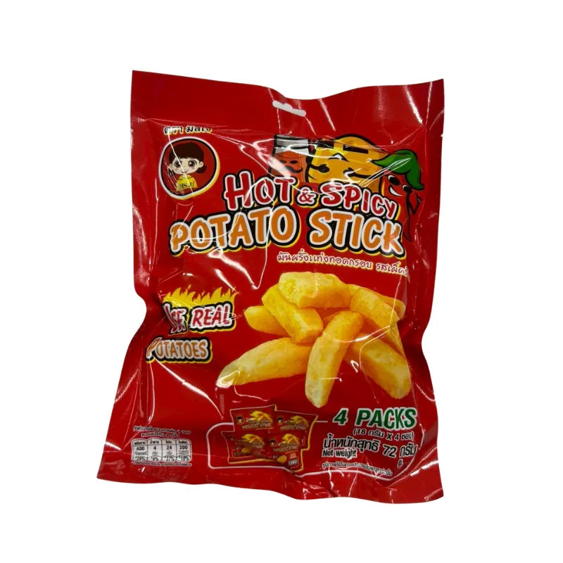 มันฝรั่งแท่งทอดกรอบ รสเผ็ด (ตรา มิสเจ) 18 กรัม x 4 ซอง/แพ็ค