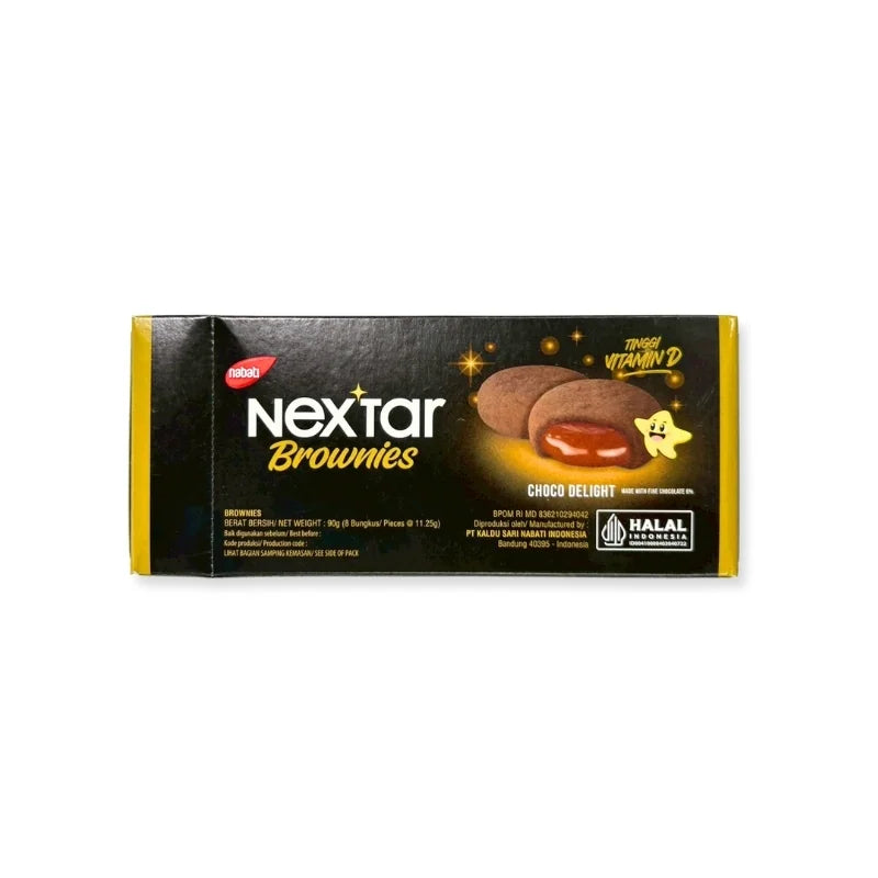 บราวนี่ ช็อกโกแลตชิป คุกกี้ Nextar 11.25 กรัม x 8 ชิ้น /กล่อง