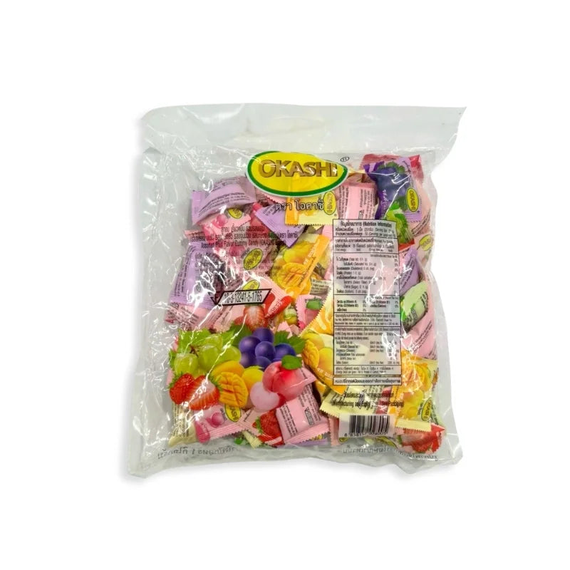 Okashi Assorted Fruit Chewy Candy (1000g Bag)