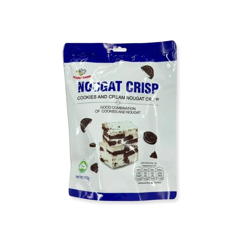Pheung Thong Cookie & Cream Nougat Crisp (150g Pack)