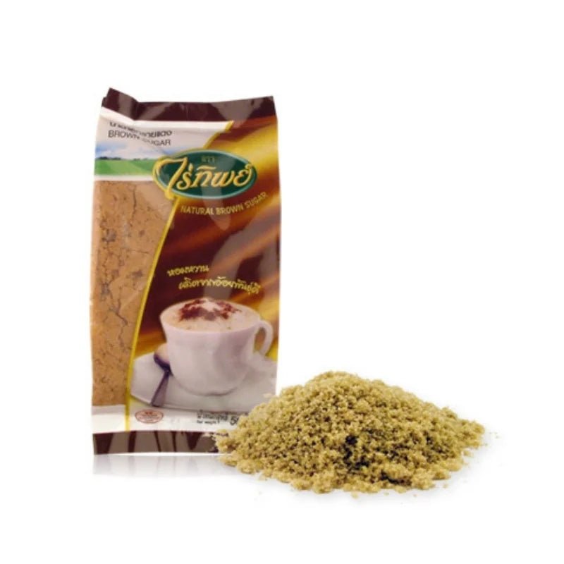 Raitip natural brown sugar, unrefined cane sugar, 500g pack isolated on white background