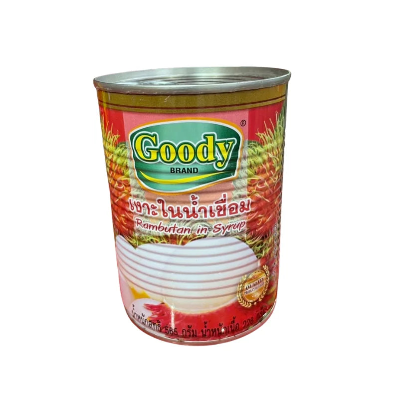 เงาะในน้ำเชื่อม ตรา Goody น้ำหนักสุทธิ 565 กรัม น้ำหนักเนื้อ 226 กรัม