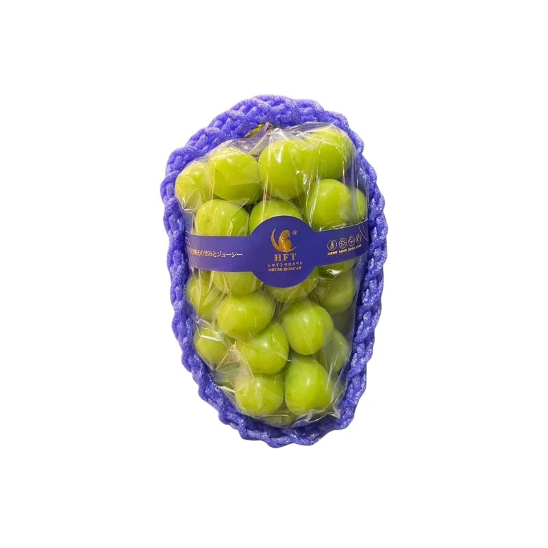 องุ่นไชน์มัสแคท แบรนด์นกแก้ว 500 กรัม/แพ็ค แพ็คละ