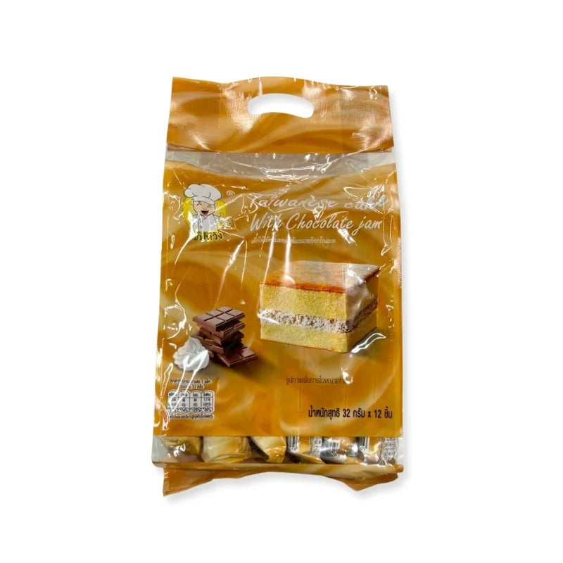 เค้กไข่ไต้หวันสอดไส้แยมรสช็อกโกแลต 32 กรัม x 12 ซอง / แพ็ค