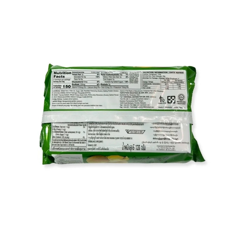 คุกกี้ Torto รสทุเรียน 120 กรัม x 16 ซอง / แพ็ค