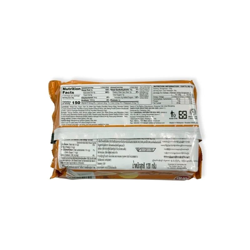 Torto salted egg yolk cookies multipack on a white background