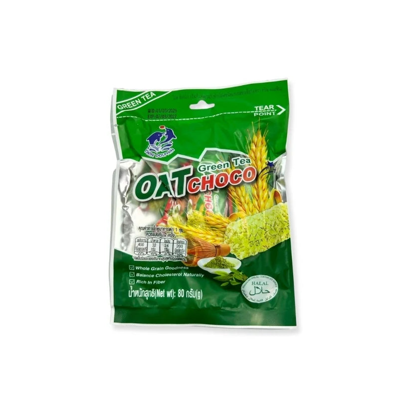 Twin Dolphin Green Tea Flavored Oat Bars (80g Pack)