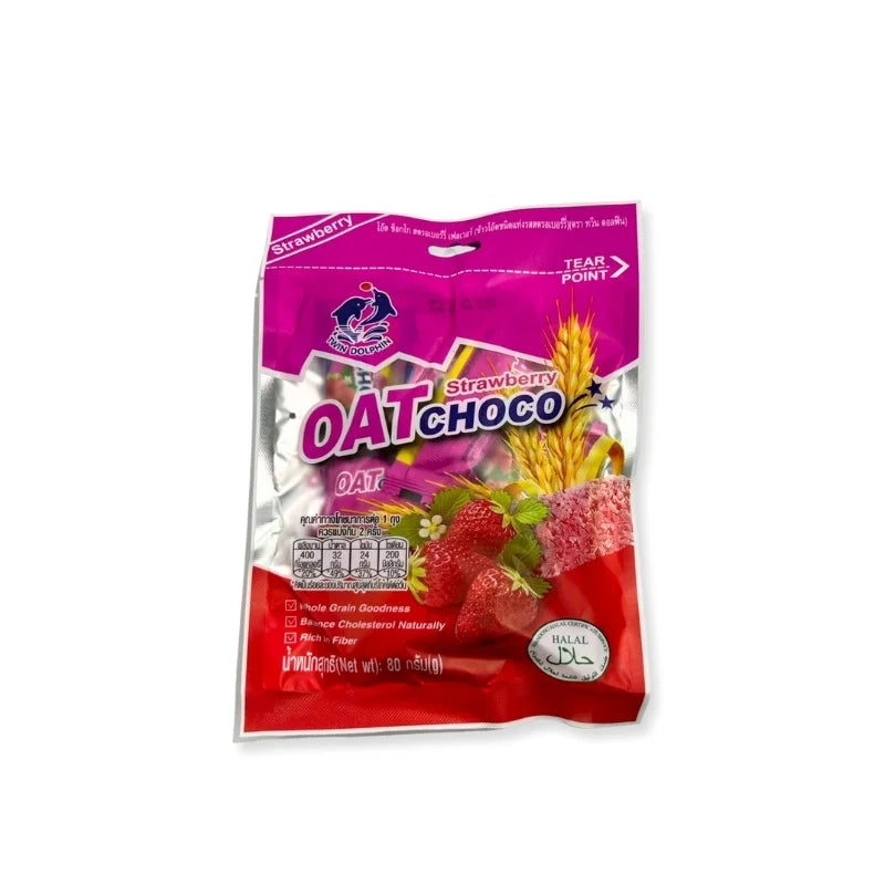 Twin Dolphin Strawberry Flavored Oat Bars (80g Pack)