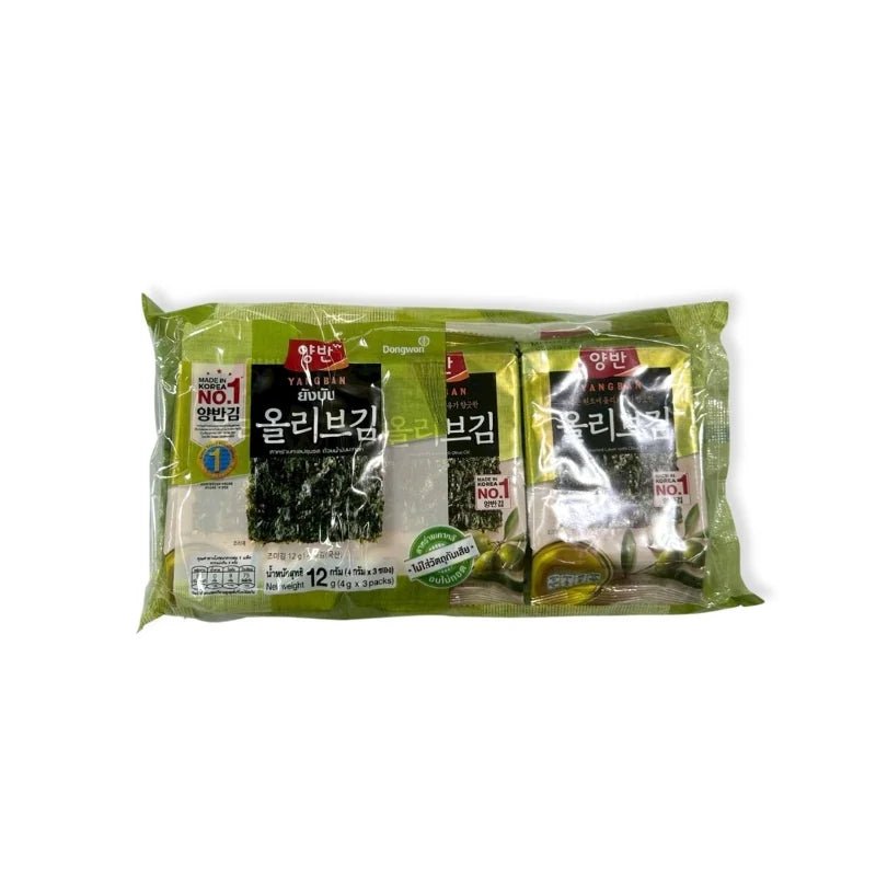 Yangban Seaweed with Olive Oil (4g x 3 Packs) - Bangkok FreshLink