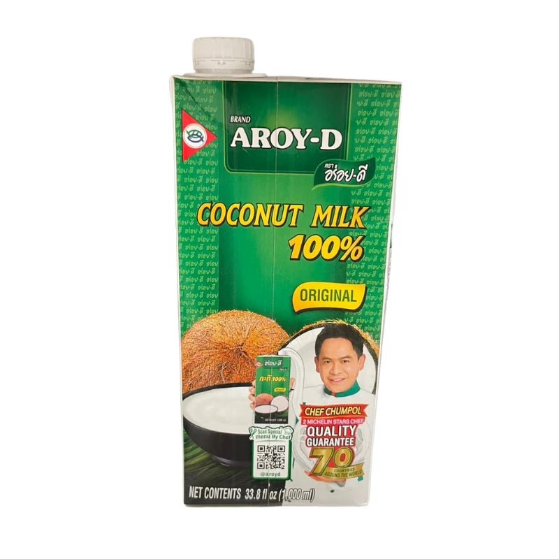 Aroy - D 100% Coconut Milk 1L x 12 Boxes Per Case - Bangkok FreshLink