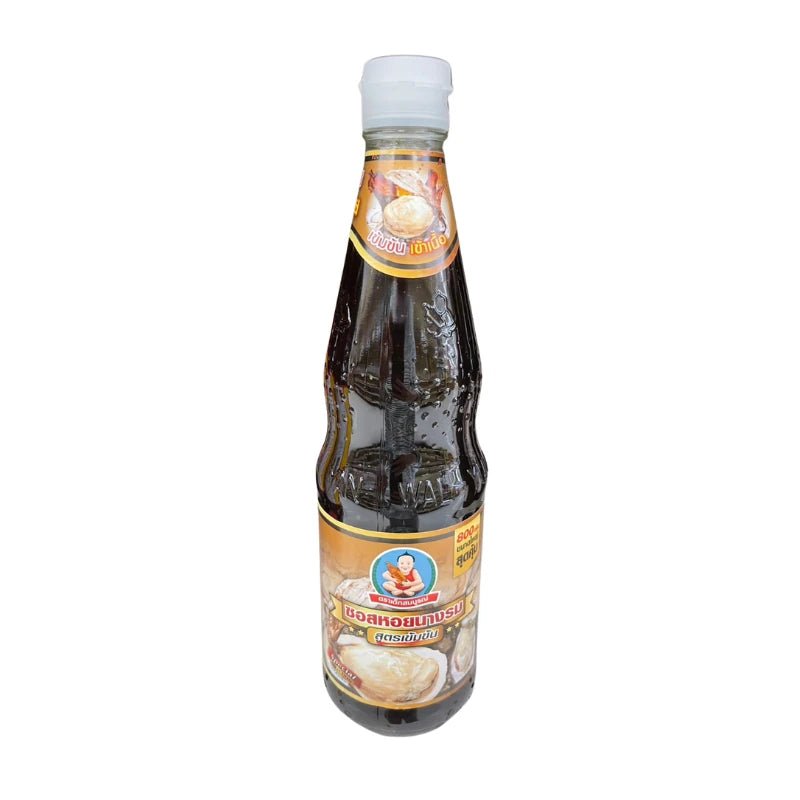 Healthy Boy oyster sauce bottle on a white background