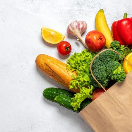 everyday essential groceries on a table in bangkok