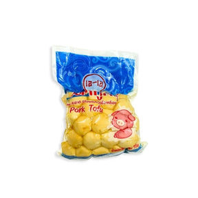 AA pork tofu, soft tofu mixed with pork, 500g pack isolated on white background