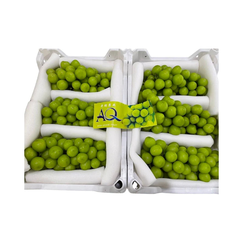 AQ Brand Shine Muscat Grapes 3 Bunches (Total Weight Including Basket 4.8kg)
