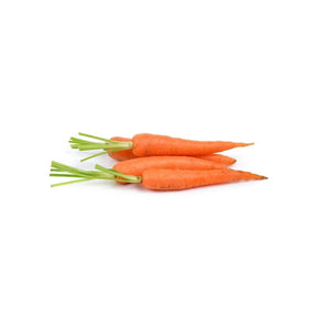 Baby carrots pack on a white background
