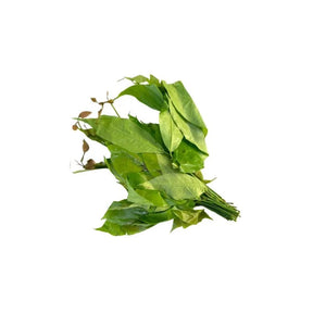 Fresh bai liang leaves, tender leafy greens, 250g pack isolated on white background