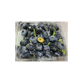 Fresh blueberries, plump ripe berries, 125g pack isolated on white background