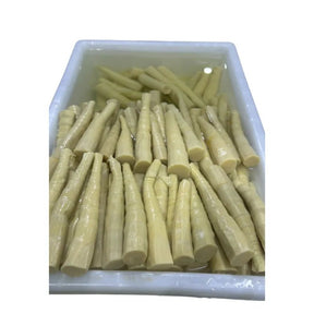 Boiled bamboo shoots, tender cooked bamboo shoots sold per kg isolated on white background