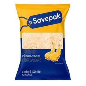 Savepak brand breadcrumbs pack on a white background
