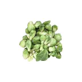 Fresh cabbage sprouts, tender young cabbage shoots sold per kg isolated on white background