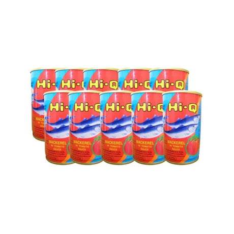 Canned Mackerel in Tomato Sauce (Hi-Q Brand) 155g Net / 93g Drained x 10 Cans