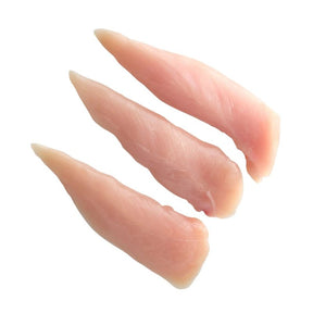 Chicken tenderloin on a white background