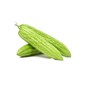 Chinese bitter melon on a white background