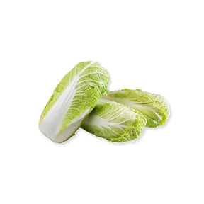 Fresh Chinese cabbage, pale green napa cabbage heads, 10kg bulk pack isolated on white background