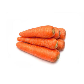 Fresh Chinese carrots, crisp orange roots, 5kg bulk pack isolated on white background